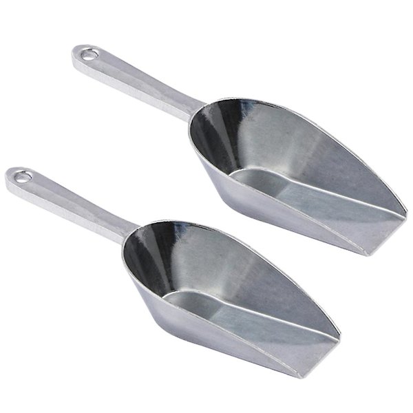 2 st Pooper Scooper Metallisk Torr Behållare Skopa Pommes Frites Skopa Torr Mat Skopa Köksverktyg Skopor