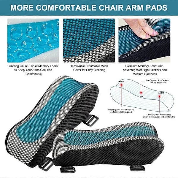 [PL】 Kontorstol Armlene Pads Utvide Tykkere Datamaskin Stol Armlene