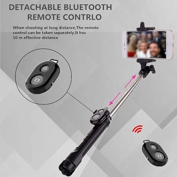 Trådløs Bluetooth Selfie Stick Håndholdt Foldbart Mini Stativ【PL】