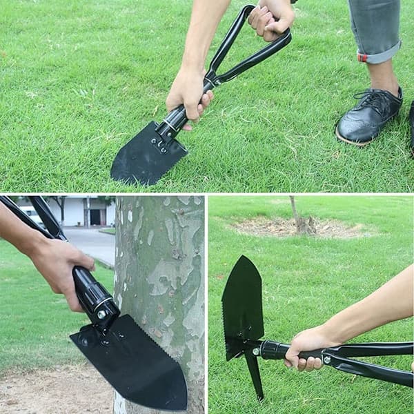 Foldbar militær spade med økse og sav til camping【PL】