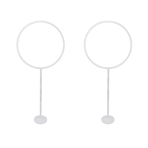 2-pack Bröllopsbåge Rund Ringbåge Stativ Blommor Ballonger Dekoration A