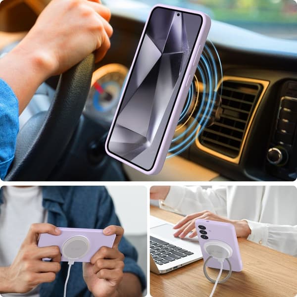 Tech-Protect Galaxy S25 Plus Cover MagSafe Liquid Silicone Mauve