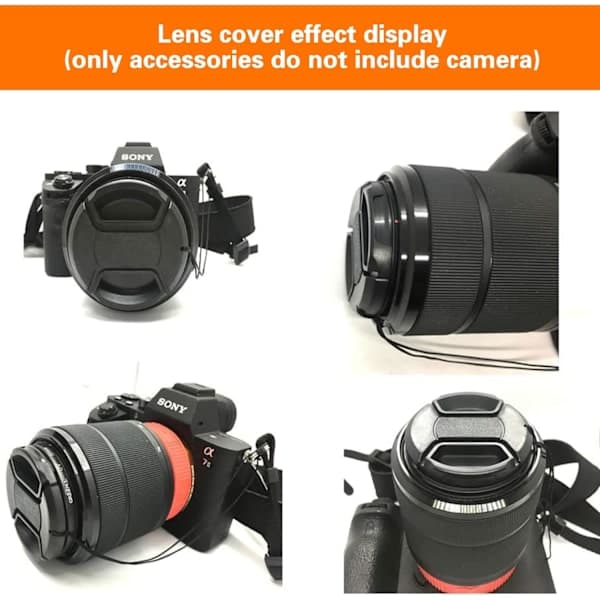 Linsskydd, linsskydd, objektivlock, 55 mm lock Set med 2 S DXGHC