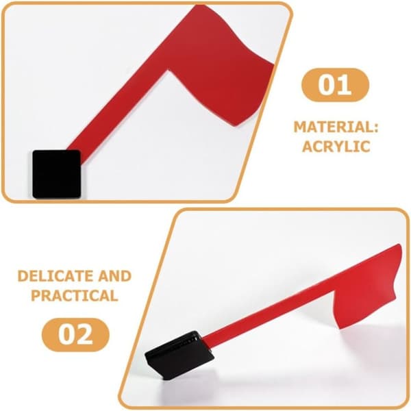 Postilaatikon lippu Pyörivä punainen lippu 2kpl 2Pcs