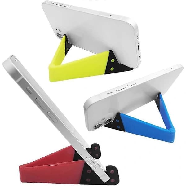 {PL}8 stk. Farverige foldbare V-model mobiltelefonholdere i lommeformat