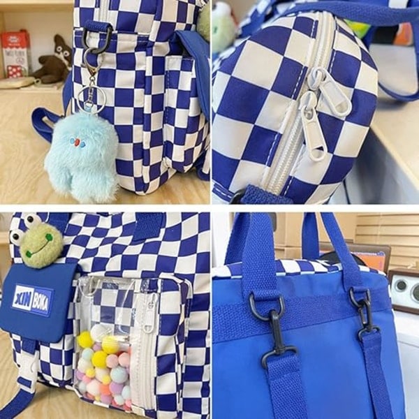 Kawaii Rygsæk Med Kawaii Pins Og Tilbehør, Søde Børne Rygsække Kawaii Skoletaske