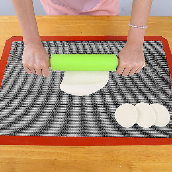 Silikon Ångkokningsnät Perforerat Silikonfoder Bakmatta, Värmebeständig Brödbakningsmatta Baknät 30*40cm