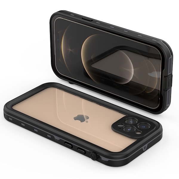 REDPEPPER iPhone 12 Pro Kotelo 360 Vedenpitävä IP68 Musta