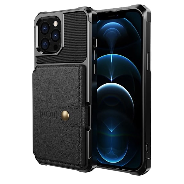 iPhone 13 Pro Max Kuori Magneettisella Lompakolla Musta