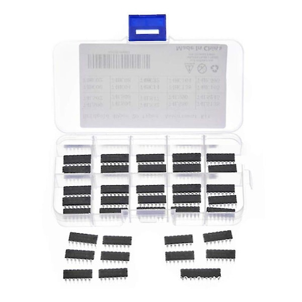 40 stk. 74HCxx og 74LSxx Serie Logikk IC Sortimentsett 20 Forskjellige Typer