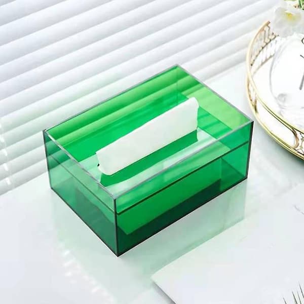 Moderne Akryl Tissueboks Holder Servietdispenser, Grøn