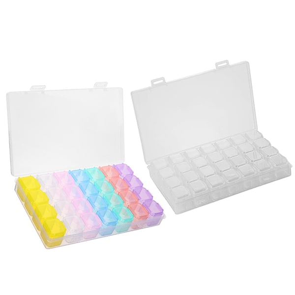 2 stk. Smykkeorganiseringsboks Neglecharms Organiser 28-rums Smykkeorganiseringsboks Dekor