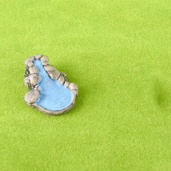 Fairy Garden Onament Mini Pond Miniatyr Pooldekorationer Liten C