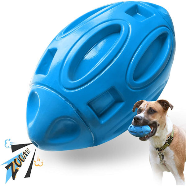 Squeaky Dog Toys for Aggressive Chewers: Rubber Puppy Ball with Squeaker