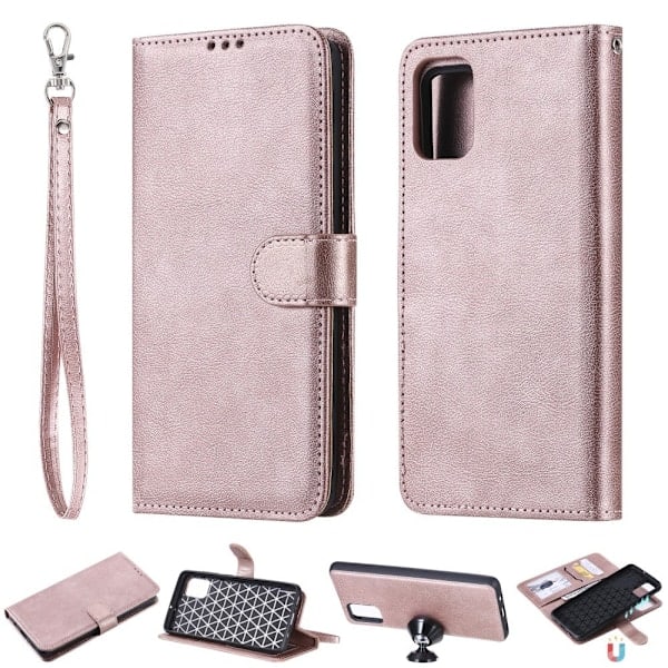 Compatible with Samsung Galaxy A51 5G - 2-in-1 Magnetic Case / Wallet Case - Rose Gold
