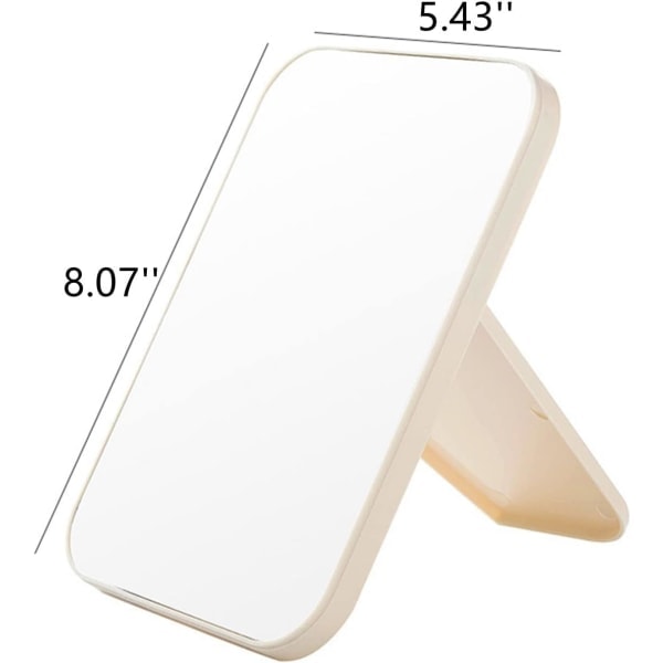 Skrivbordsmakeup-spegel, enkel hopfällbar sminkspegel med stativ 90° justerbar rotation