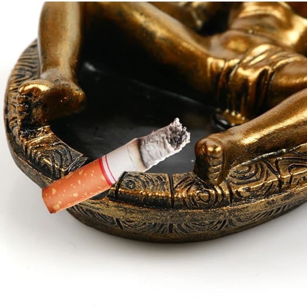 Cigaret Askebæger Retro, Harpiks Nøgen Kvinde Askebæger Harpiks Badekar Statue