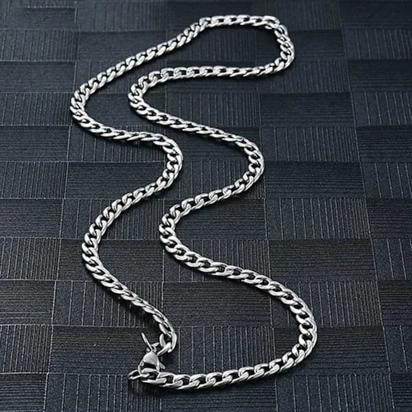 Silverkedja Halsband Kedjelänk Silver 5mm【PL】