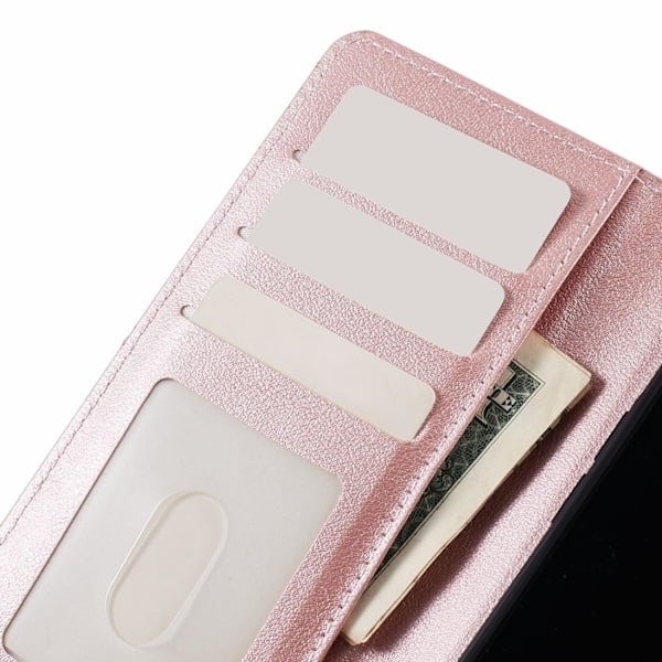 iPhone 13 - 2-i-1 Läder Magnet Fodral / Skal - Roséguld