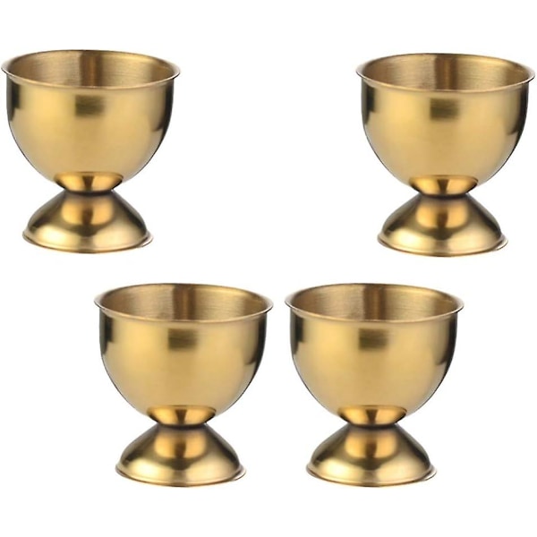 4-pack Köksredskap för Kokta Ägg, Äggbricka, Äggkoppar, Äggställ, Guld, 4,7*4,7*4,7cm