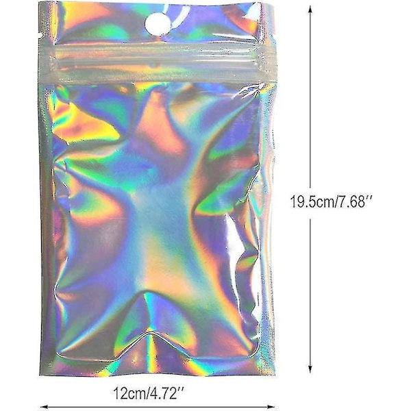 100 kpl Värikkäitä Folio Ziplock Hajutiiviitä Mylar-pusseja