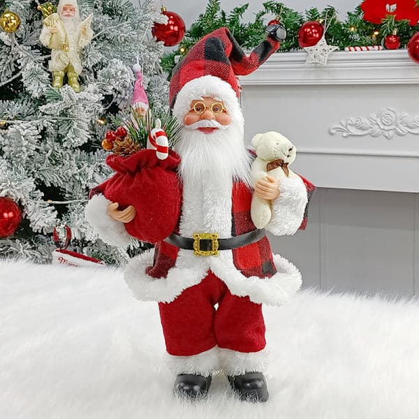 Juldekorationer med tomte, julpartyscen [PL]