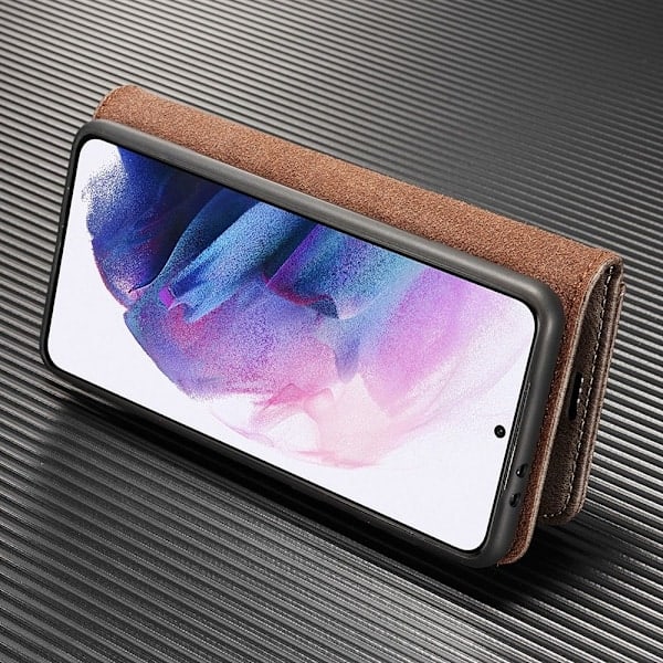 Samsung Galaxy S21 Plus - DG.MING 2i1 Magnetisk Veske - Grå Grey Grå