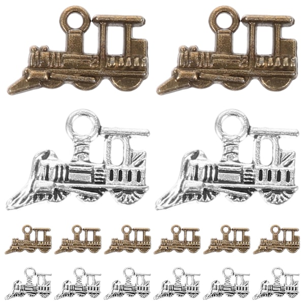 60 st Alloy Tågberlocker Alloy Smycken Berlocker DIY Smycken Berlocker Retro Berlocker