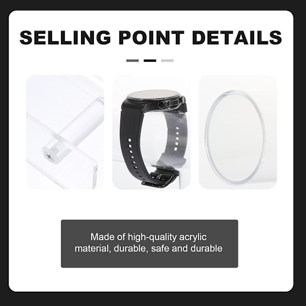 1 st. Akryl Smyckesdisplayställ Kreativ T-formad Armbandsurshållare Halsband Stativ Transparent