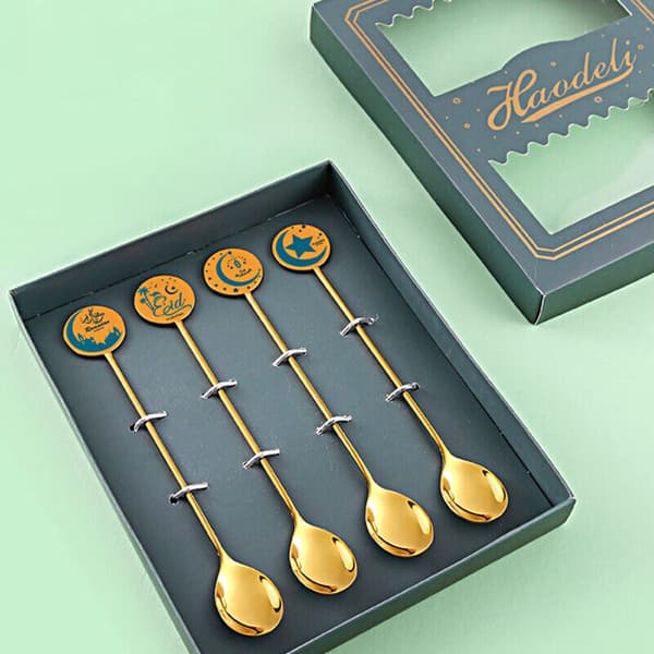 Stjerne Måne Ske Gaffel Sæt Dessert Kageske FORK-4 FORK-4