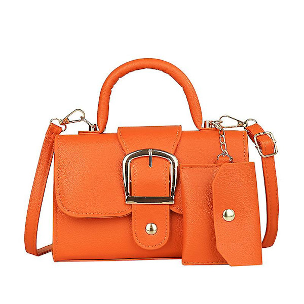 2022 ny enkel retro handväska trend västerländsk stil liten väska messenger axelväska damväska godisfärgad liten fyrkantig väska, 1st-orange