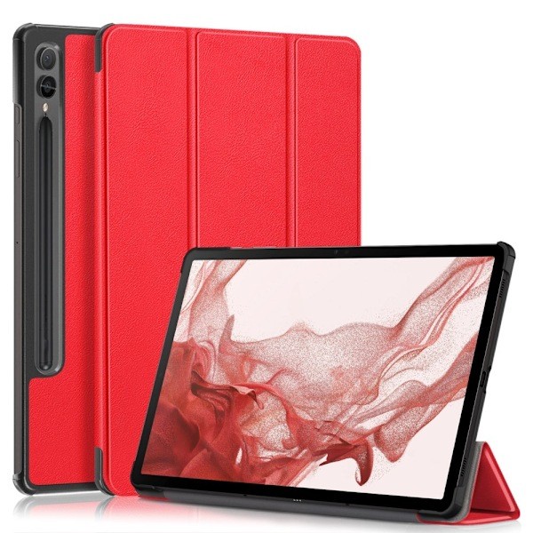 Samsung Galaxy Tab S9 Plus Kotelo Nahka Punainen