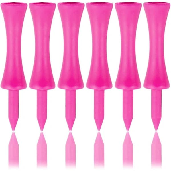 100-pack 57 mm rosa golf-tees i plast