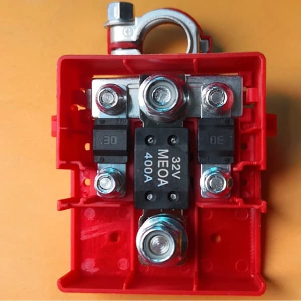 32V 400A Batteridistributionsblock för bil med säkring, snabbkoppling, batteripoler, klämmor