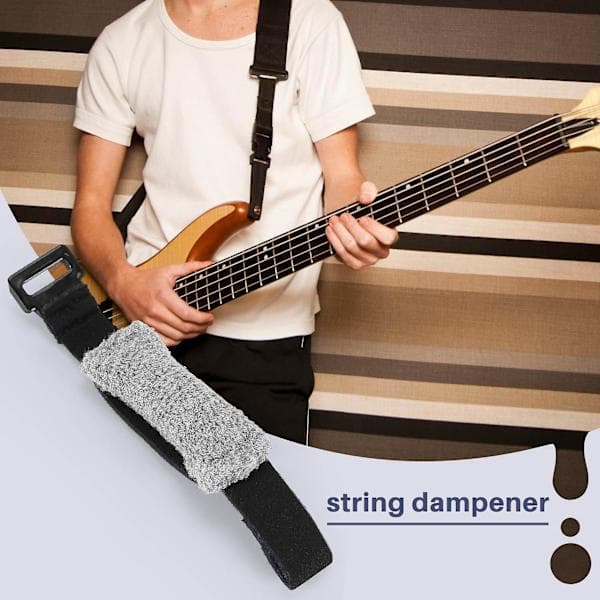 Gitarrband Band Dämpare Muter Wraps Akustisk Klassisk Gitarr Ukulele Instrument Tillbehör[PL]