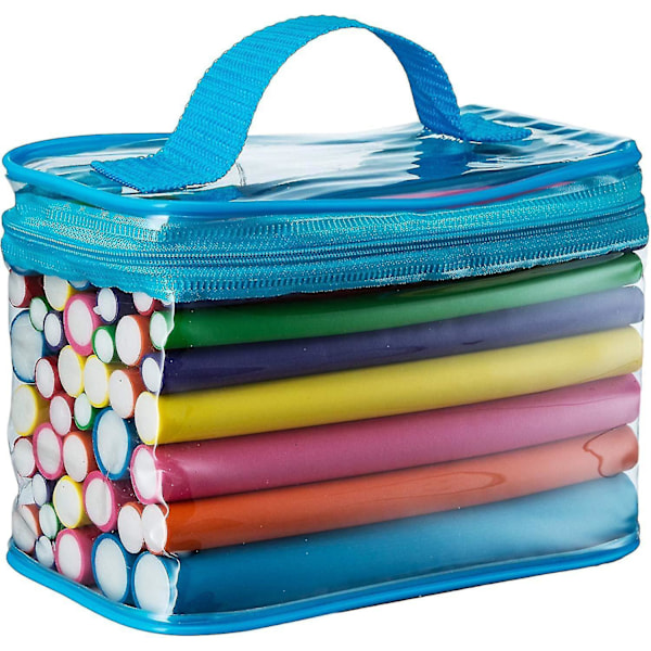 42-pack Twist-flex Stavar i 7 Storlekar Flexibla Curl Svamp Hårrullar Set Hårskum Locktång Set (slumpmässig färg)