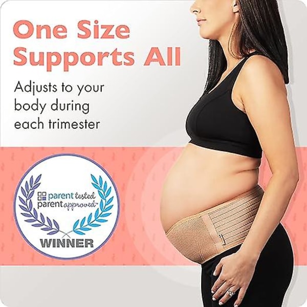Maternity Girdle Maternity Pustende Bekken Ryggstøtte Stropp One Size (Tilfeldig Farge Beige/Svart), One Size, 1