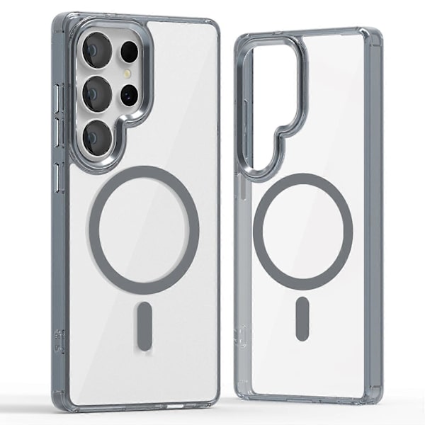(Grå) Skal för Samsung Galaxy S25 Ultra Kompatibelt med MagSafe TPU+PC Transparent Telefonskal Grå