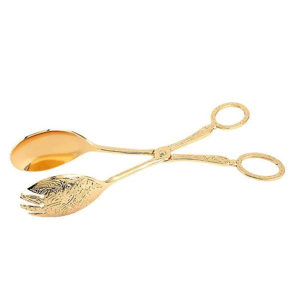 Metall Köks Tång, Matlagningstång Grilltång Buffé Servering Salladstång Sockertång Guld Mattång För Servering Matlagning Buffé Sallad Isbit (2st)