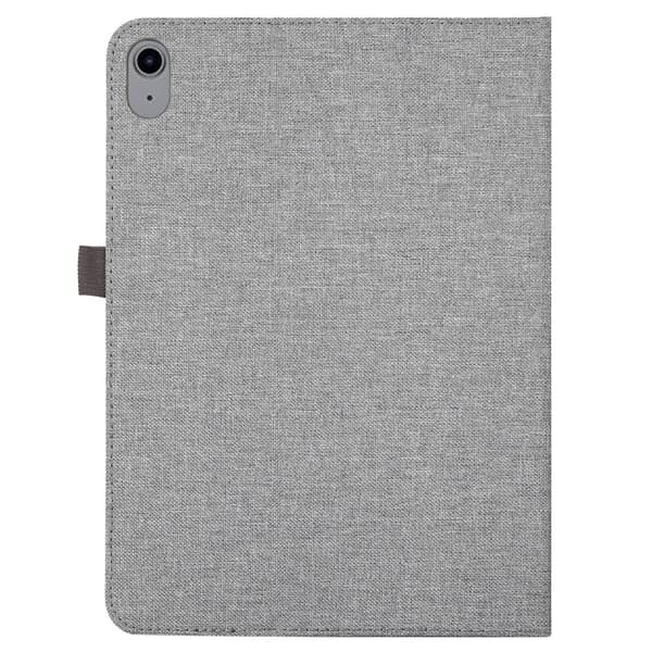 Apple iPad 10.9 2022 Sammenleggbart etui kortholder Stofftekstur - Grå
