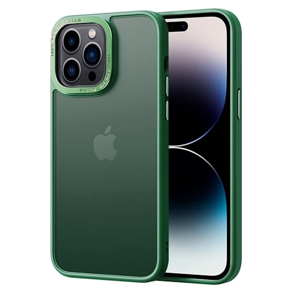 iPhone 14 Pro Max Skal Klassiskt Hybrid Matt Grön