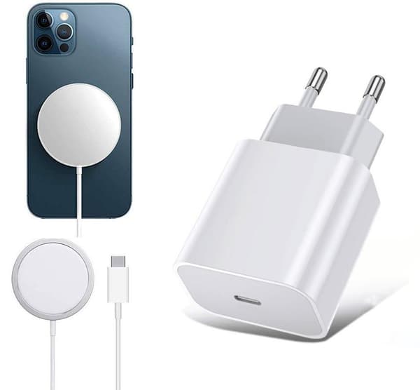 iPhone Magnetisk Magsafe Oplader (trådløs) med Væglader