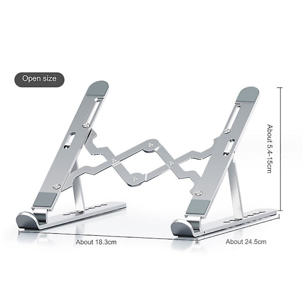 1 stk. Laptop Holder Aluminium Laptop Stand til Bærbar Laptop Stand Laptop Stand Laptop Desktop Support