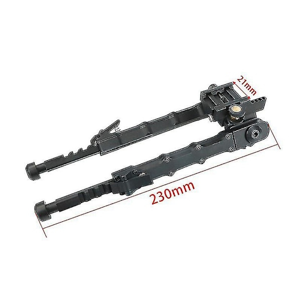 V9 Yksiosainen jalusta alumiiniseoksesta, säädettävä bipod-jalusta, musta