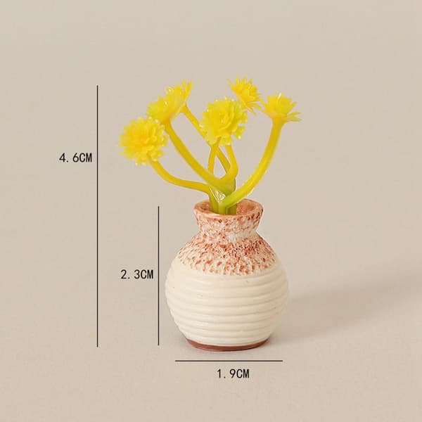 Dukkehus Miniature plastsimuleringsvase 2 2