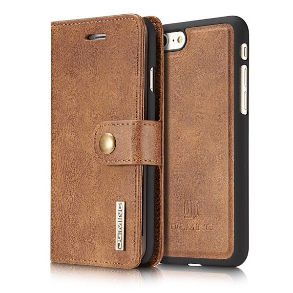 iPhone 7/8/SE (2020/2022) - DG.MING Magneettikuori/Lompakkokotelo - Ruskea Brown Ruskea