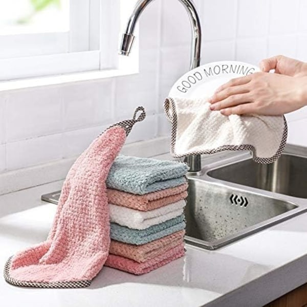 Badehåndklæde 10 stk. Køkkenhåndklæde Mikrofiber Glas Klud Detaljeringsklude Bilrengøringsklude Forrude Bilplejeklude Fnugfri håndklæder