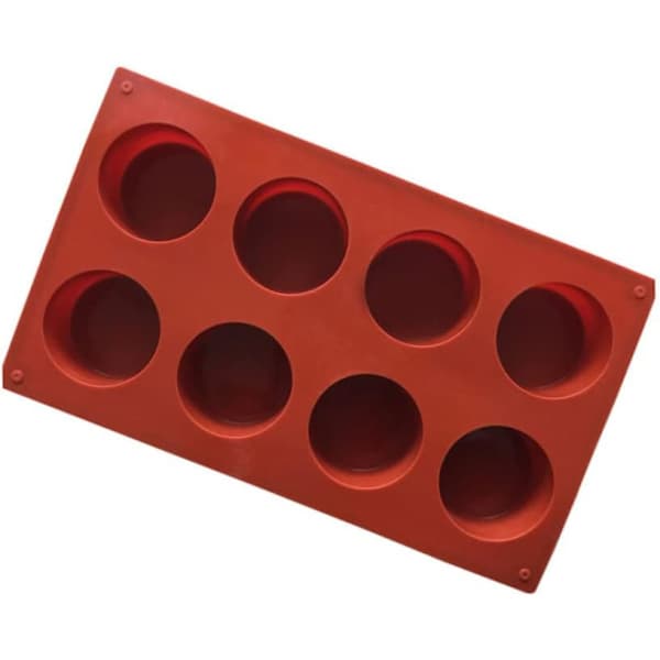 Kageform 8 Huller Rund Cylinder Kolonne Silikone Håndværk[PL]