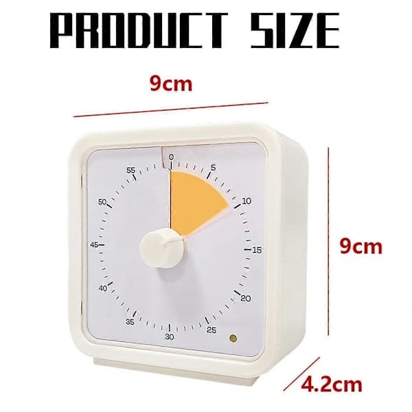 {PL}60-minutters visuell timer for barn, lydløs timer gul