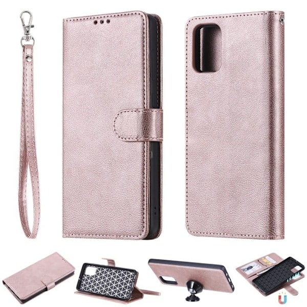 Samsung Galaxy A71 - 2i1 Magnetisk Skal / Pung Etui - Rosaguld Rosaguld Rosaguld